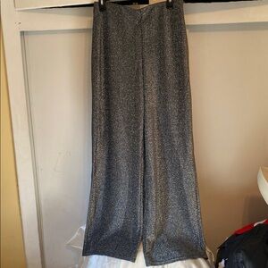 H&M pants size M gray glitter fabric pants